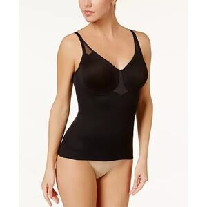 Miraclesuit Shapewear Extra Firm Sexy Sheer Camisole Black, Size 36B 0152